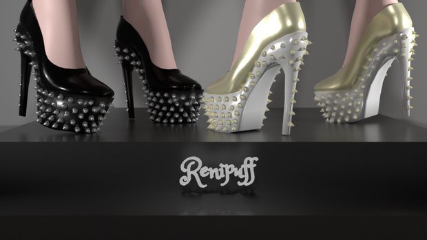 [3Dモデル] スパイクハイヒール Spiky Heels