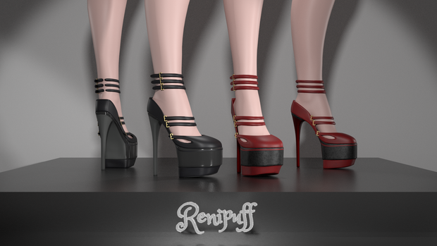 [3Dモデル] "Strappy Beauty" Heels