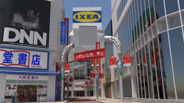 渋谷センター街/CenterGai | 映像作品向け背景3Dモデル