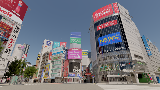 渋谷スクランブル交差点/META-SHIBUYA | 映像作品向け背景3Dモデル