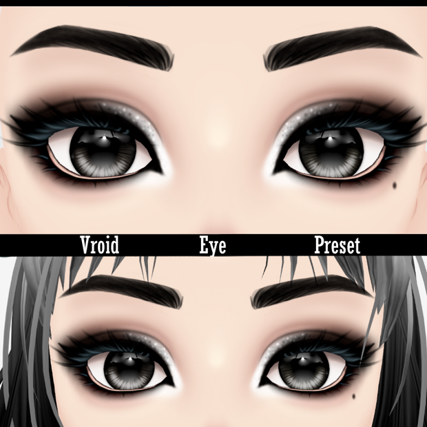 Vroid Eye Preset - Smokey eyes - Shape + Makeup