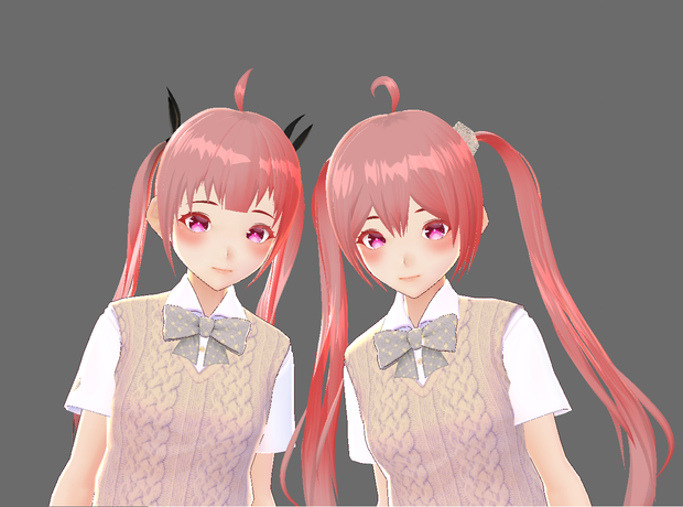 【vroid】２パターンツインテール【ヘアプリセット】