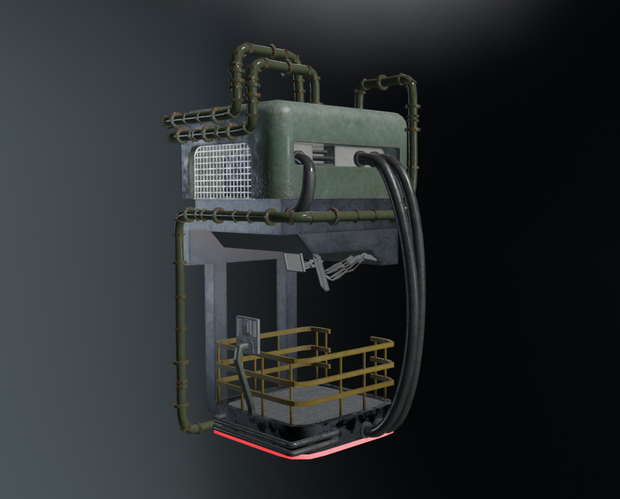 【3Dモデル】Sci-fi_エレベーター Blender4.2