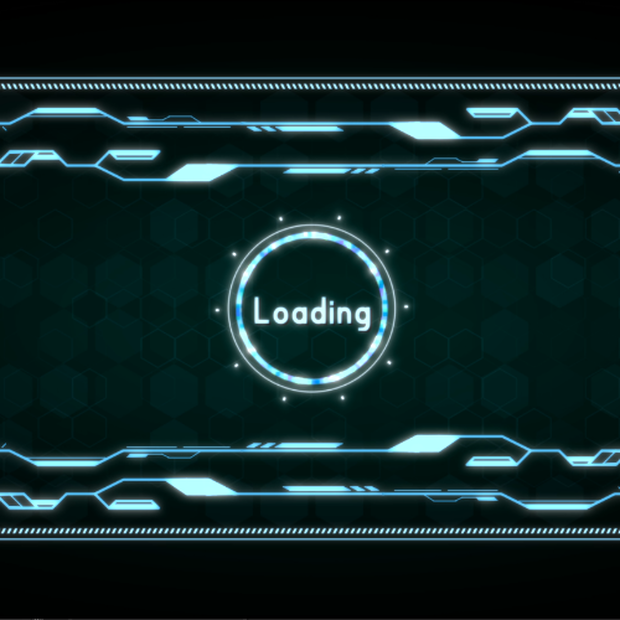 サイバー風/動画素材「Loading画面」(全5色)