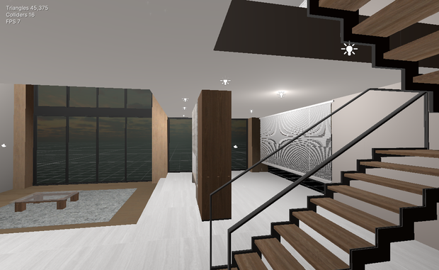 【VRChatワールド用】モダンミニマルな2階建て建築フレーム / スケルトン - 時短制作ツール - 全ソースファイル付き - 商用利用・二次販売OK