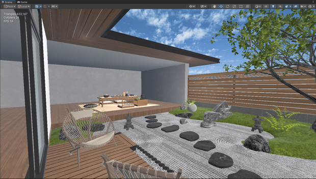 商用利用可・二次販売可 VRChat 和風禅庭園 全家具・ソースファイル付き