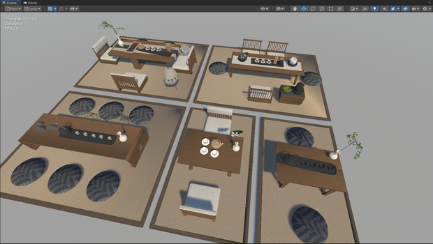 商用利用可・二次販売可 VRChat 和風茶室家具セット 畳・茶道具・ソースファイル付き