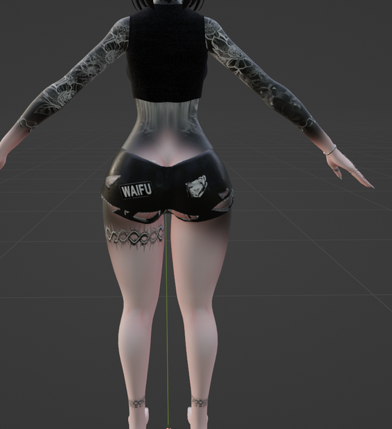 Booty Shorts Waifu VRChat Asset