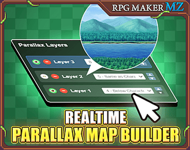 「Hendrix Realtime Parallax Map Builder」 (RPGツクールMZ)