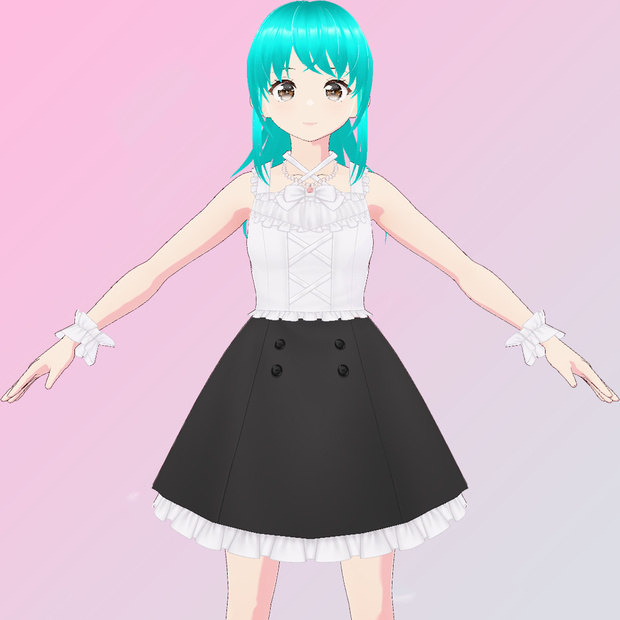 3Dかわいいアニメの女の子キャラクターアバター