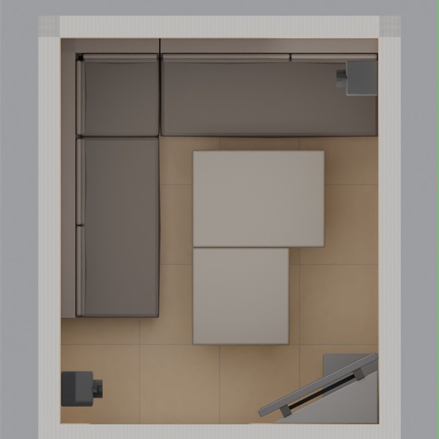 カラオケルーム背景3Dモデル｜4人用ルーム 一式