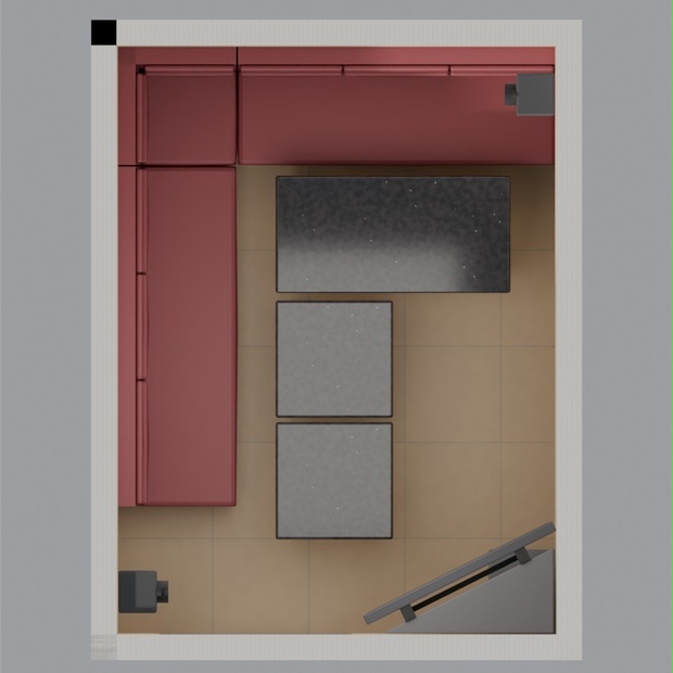 カラオケルーム背景3Dモデル｜8人用パーティールーム 一式