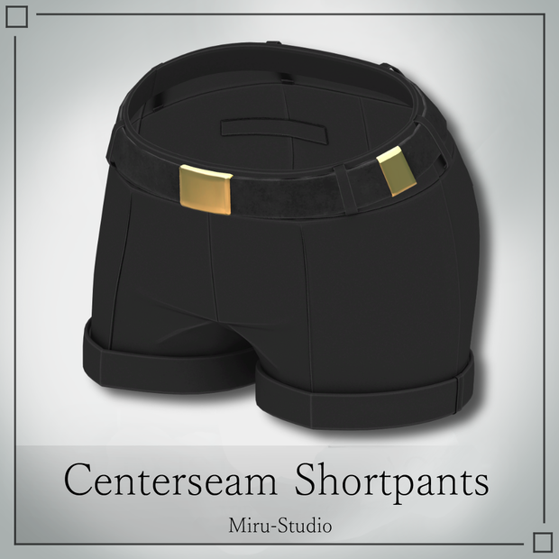 【4アバター対応】Center_seam_short_pants