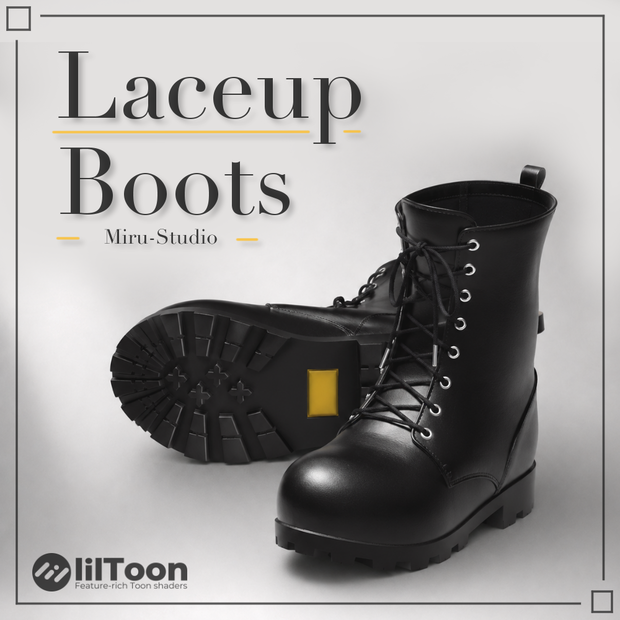 【20アバター対応】Laceup Boots 【VRC衣装】