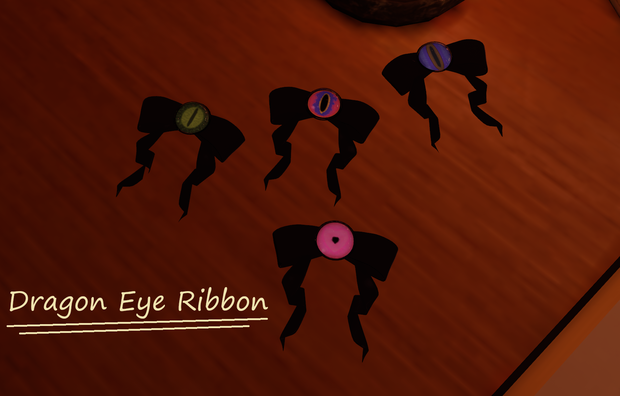 【VRChat想定】Dragon Eye Ribbon 【アクセサリー】