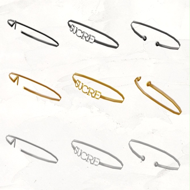 【無料版有】シンプルバングルセット【VRoid正式版】 - sumire-sucre - BOOTH