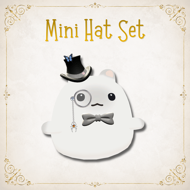 【11アバター対応】MiniHatSet/紳士風ミニハットセット【VRC想定】FULLSETはEXマテリアルおまけ付き