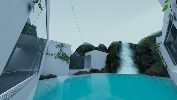 White modern house