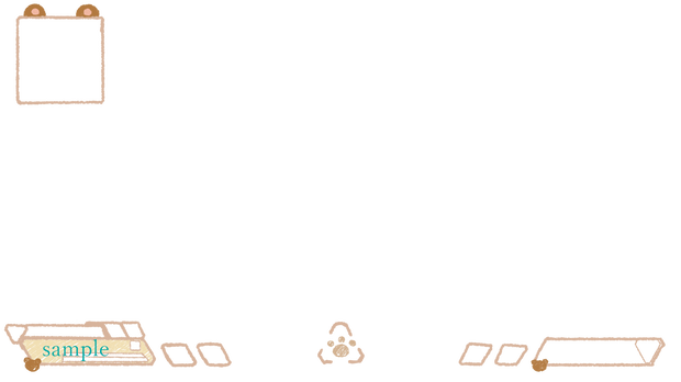 【無料】落書き風　くまちゃんフレーム　【APEX】