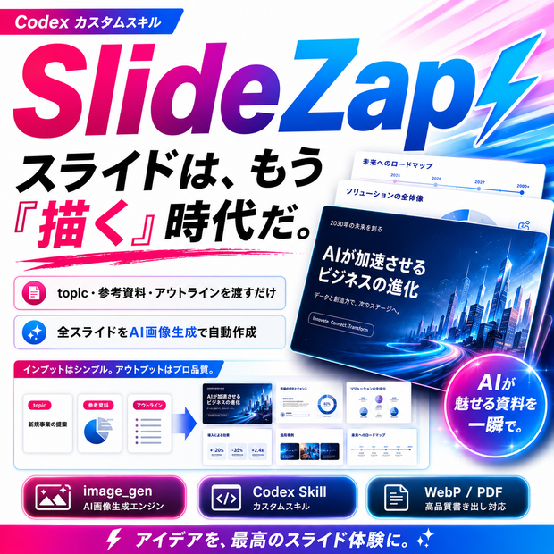 SlideZap｜デザインスライド生成SKILL