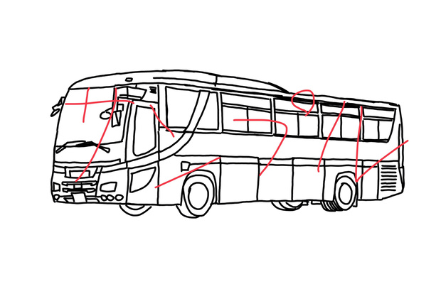 バス🚌　塗り絵🖼️     無料！