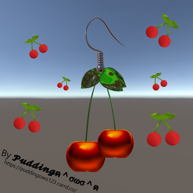🍒櫻桃耳環🍒(cherry earrings)