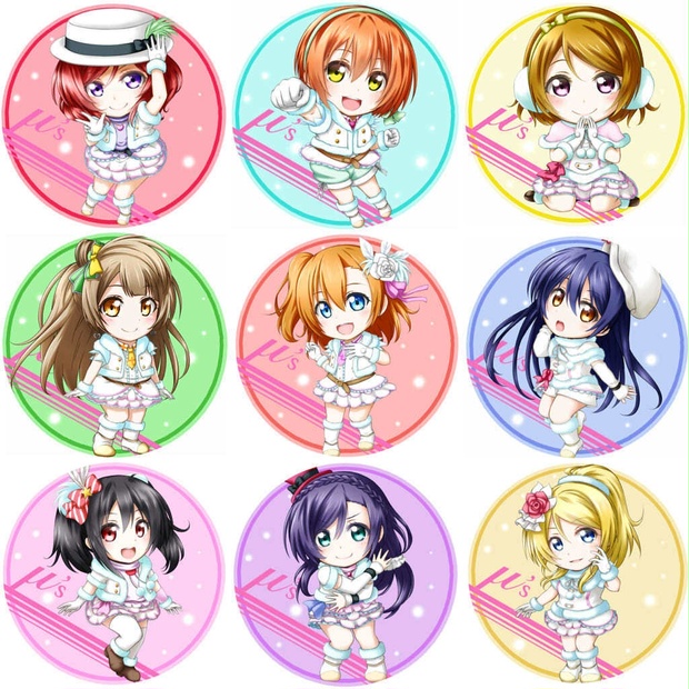 ラブライブ！『snow halation』衣装 丸形ステッカー - コパン