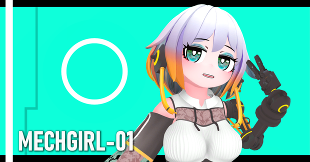 オリジナル3Dモデル「MechGirl-01」ver2.0