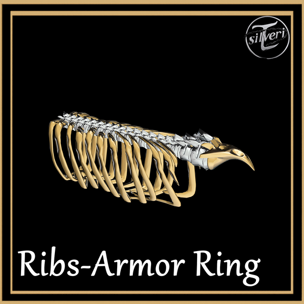 【SALE】ribs-armor ring #T_silveri