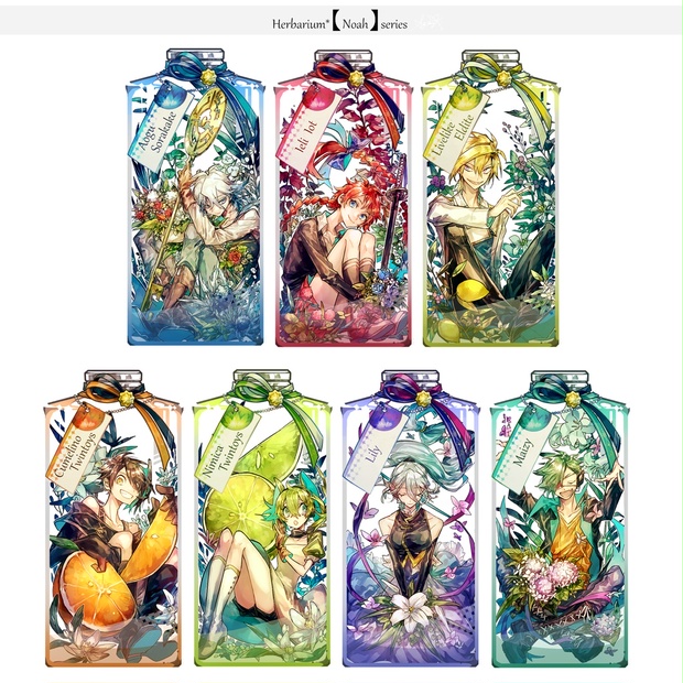 暮宙シュン ハーバリウム風ドミノストラップ＋創作イラスト集セット　アクスタ 暮宙シュン ハーバリウム風ドミノストラップ＋創作イラスト集セット