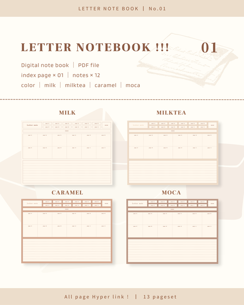 Letter note book ｜ No.01
