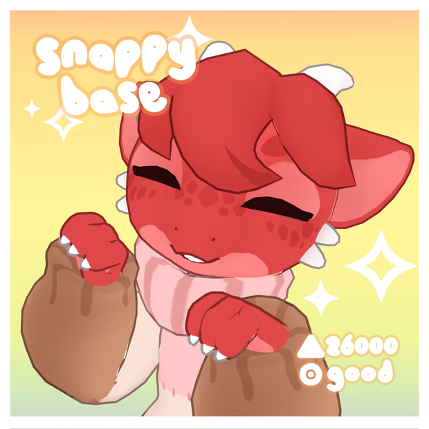Snappy Chibi Reptile/Dragon VRChat Base Avatar