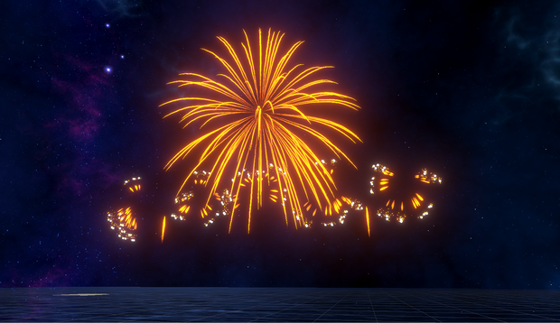 MQOf FireWorks 「パーティクル打ち上げ花火」