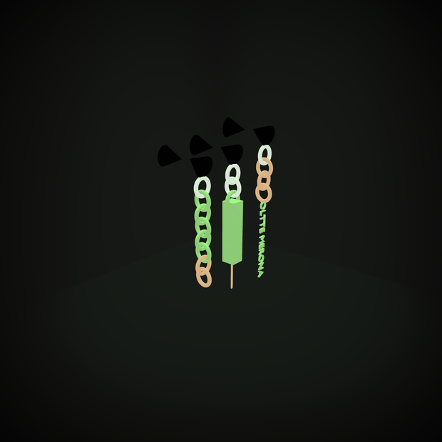[VRCHAT / 3D Attachment] MERONA Earrings