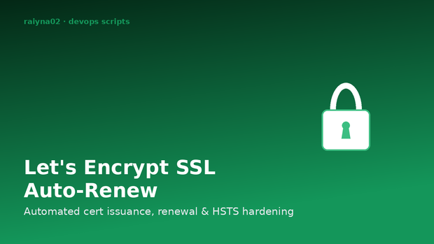 Let's Encrypt SSL自動更新スクリプト｜証明書発行・HSTS設定・自動更新対応（Linux/Bash）