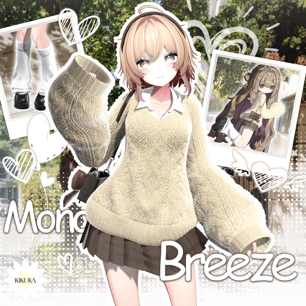 🤍🍀[14アバター対応]MonoBreeze Set🖤【VRChat向け衣装モデル】🍀🤍