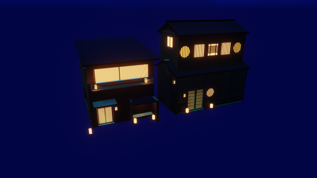 和風な建物セット