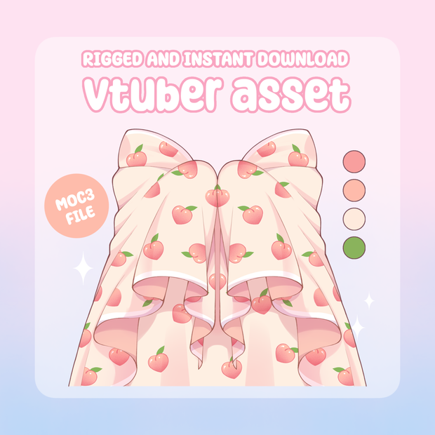 VTuber Asset - Rigged Peaches Blanket, moc3 File, Outfit for Vtuber Models and Streamers