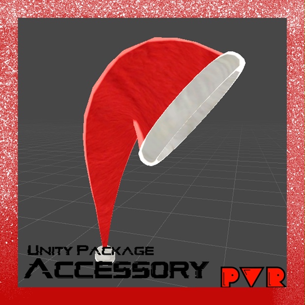 Santa Hat Original 3D Unity Accessory VRChat/Vtuber - PixeledVR - BOOTH