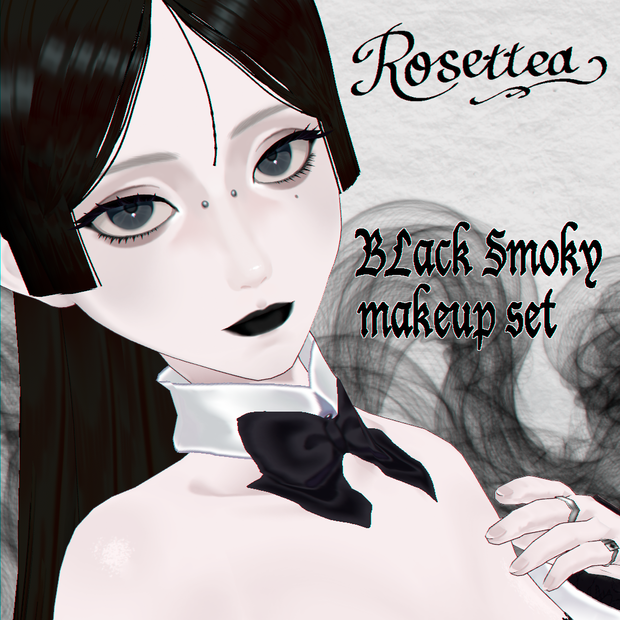 【VRoid】Black smoky makeup set