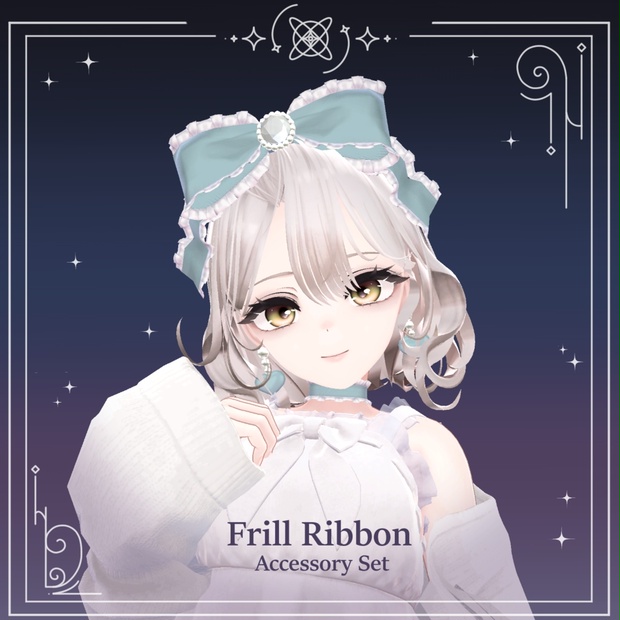 Warframe Ribbon Accessory Frill Ribbon Accessory Set - Vespera - BOOTH