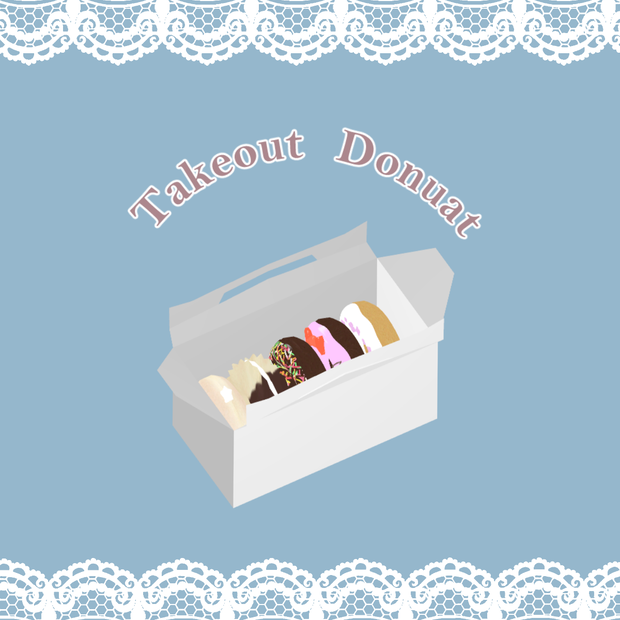 【Just Donut】Takeout Donut box【VRChat】　#BREAK_3D
