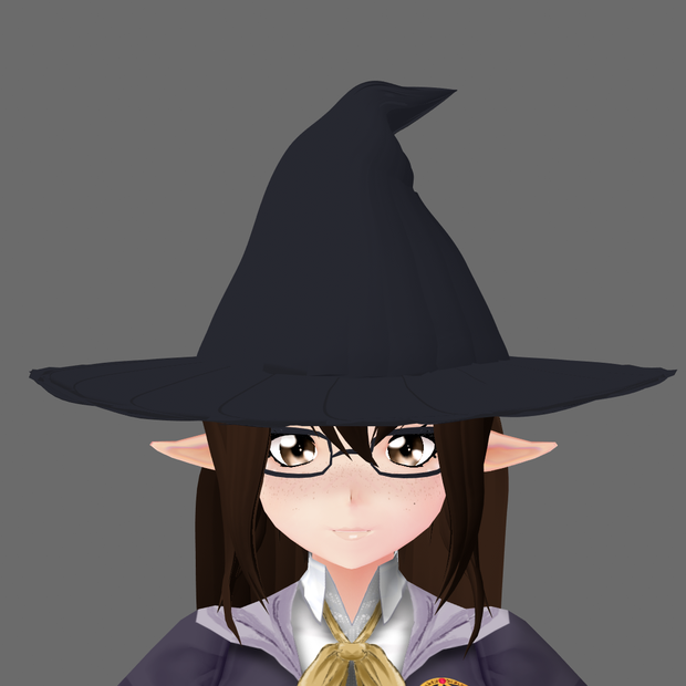 [VROID] PRESET Simple black Witch Hat BETA VERSION