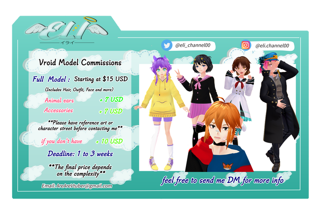 【VROID MODEL】Open commissions