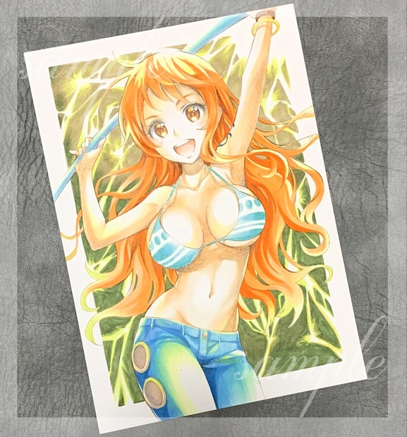 同人手描きイラスト原画 ワンピース ナミ Tommytommy Booth