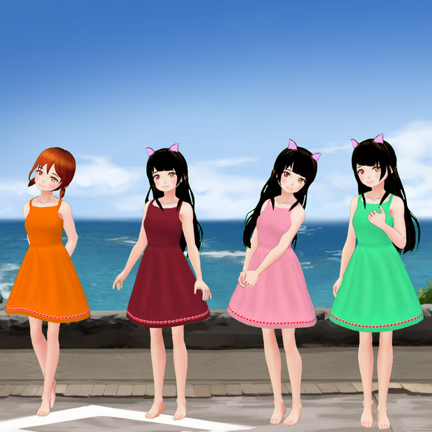  [VRoid] Cute Spring dress かわいい春のドレス