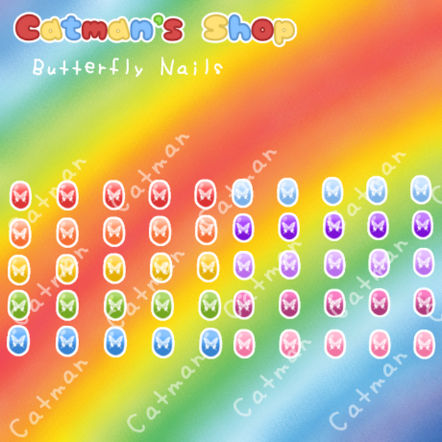 [VRoid] Butterfly Nails