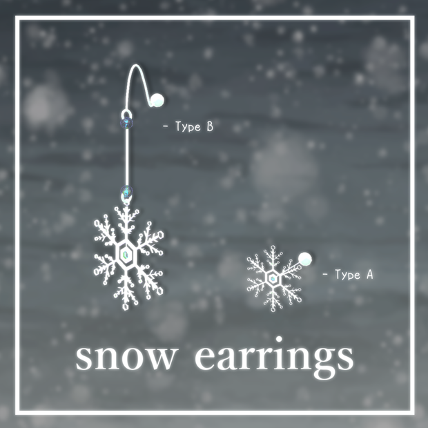 【全2種】snow earrings【PB設定済み】