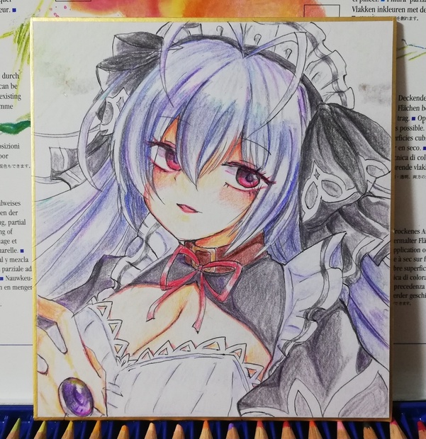 【一点物】色紙手書きイラスト・御魂キリエ