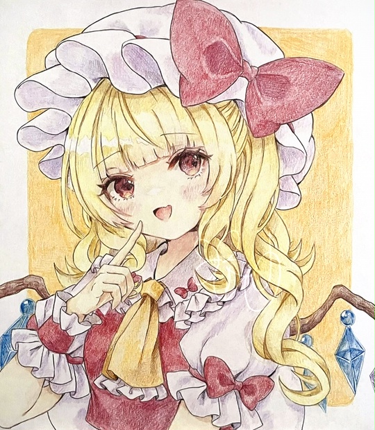 手描き色紙(大)フランドール・スカーレット(東方project) - その - BOOTH